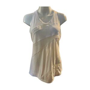 Lululemon Mesh In Motion Racerback White Perforated Cut Out Tank